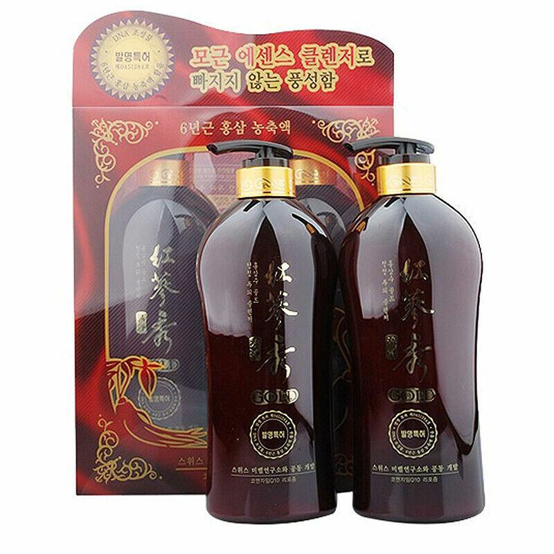 Somang Korean Red ginseng Herbal Scalp Cleanser Shampoo set (730ml + 730ml)